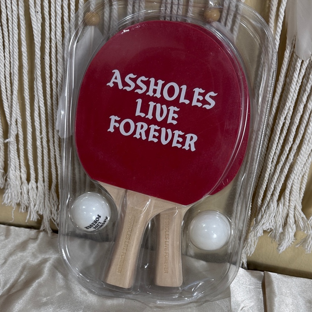 Assholes Live Forever Ping Pong Set